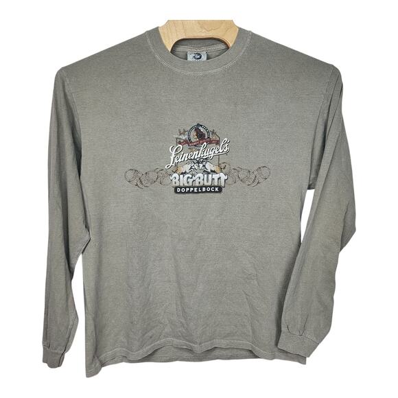 Vintage Leinenkugel Beer Big Butt Doppelbock Long Sleeve Shirt Large L - Picture 1 of 5